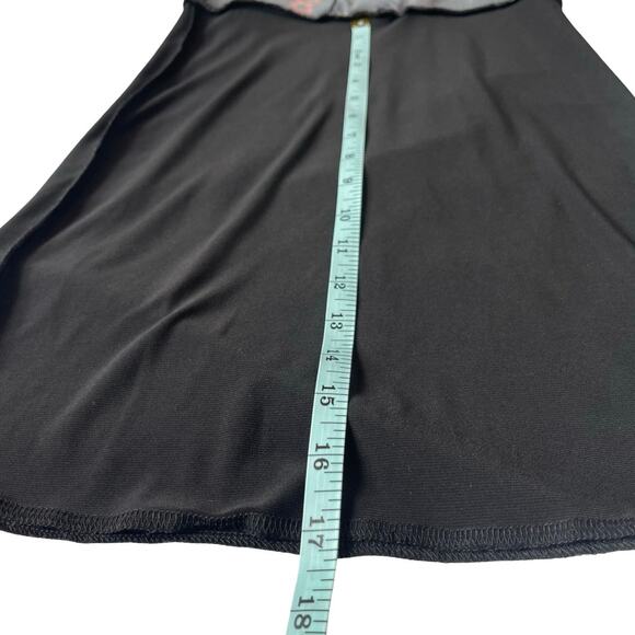 Urban Outfitters Black Floral Lace-Up Slip Dress (XS) - Picture 9 of 10